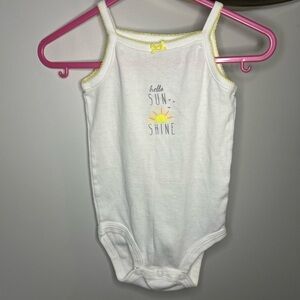 6 For $10 Carter's White and Yellow Sunshine Bodysuit